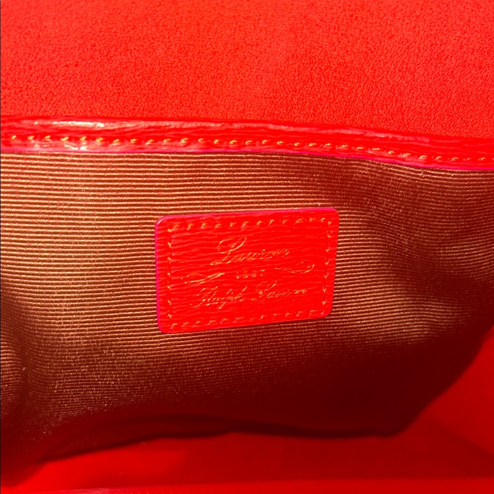 Ralph Lauren “Classic Old Money" Red Punch Tate Epi Leather Hobo w/Gold Hardware - Picture 6 of 8